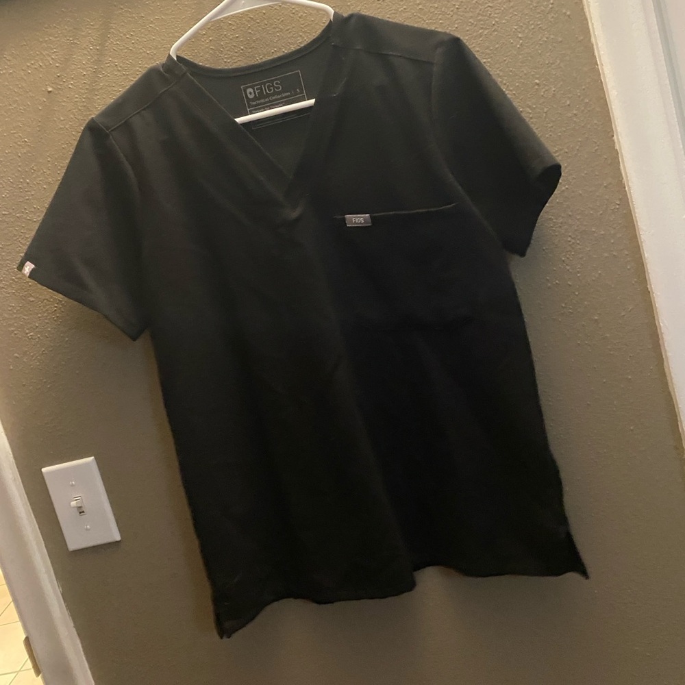 Figs Womens Classic Black Short Sleeve Tee
